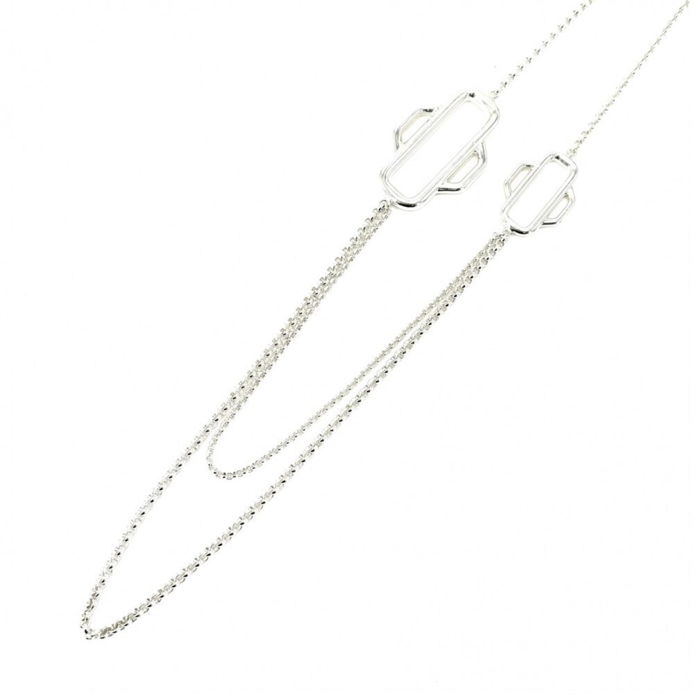 HERMES Silver Necklace